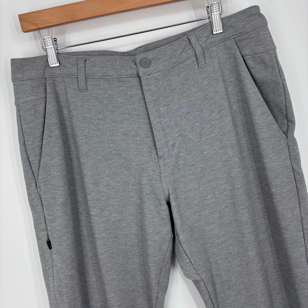 BYLT Everyday Pants 2.0 Slim Fit Mens 36 Grey Performance Tech Modern Chino